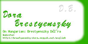 dora brestyenszky business card